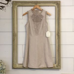 NWT ALTAR’D STATE Tan Suede Dress Medium